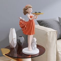 [Order] Quà tặng tân gia - Khay để đồ hình cô gái, trang trí phòng khách