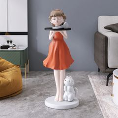 [Order] Quà tặng tân gia - Khay để đồ hình cô gái, trang trí phòng khách