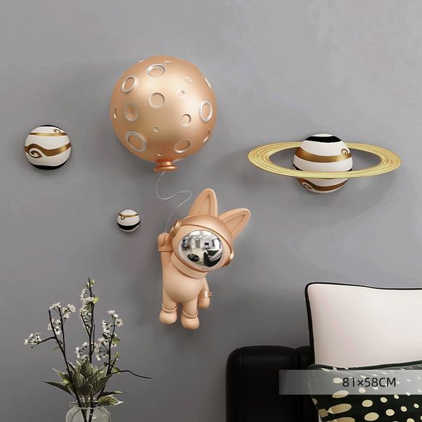 [Order] Đồ decor tường - Tượng thỏ phi hành gia