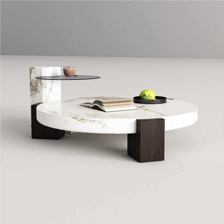 [Order] Bàn trà đá cẩm thạch cao cấp phong cách Wabi-sabi