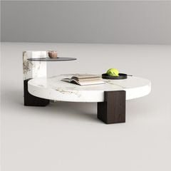 [Order] Bàn trà đá cẩm thạch cao cấp phong cách Wabi-sabi