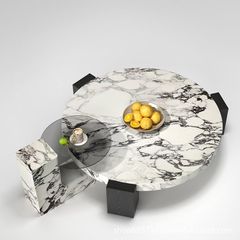 [Order] Bàn trà đá cẩm thạch cao cấp phong cách Wabi-sabi