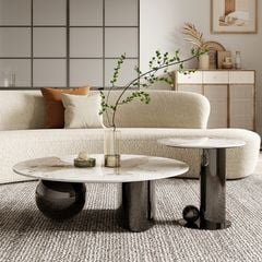 [Order] Bàn cafe, bàn trà sáng tạo bằng đá phiến và thép không gỉ