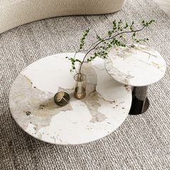[Order] Bàn cafe, bàn trà sáng tạo bằng đá phiến và thép không gỉ