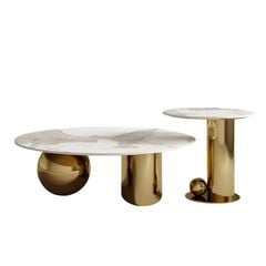 [Order] Bàn cafe, bàn trà sáng tạo bằng đá phiến và thép không gỉ