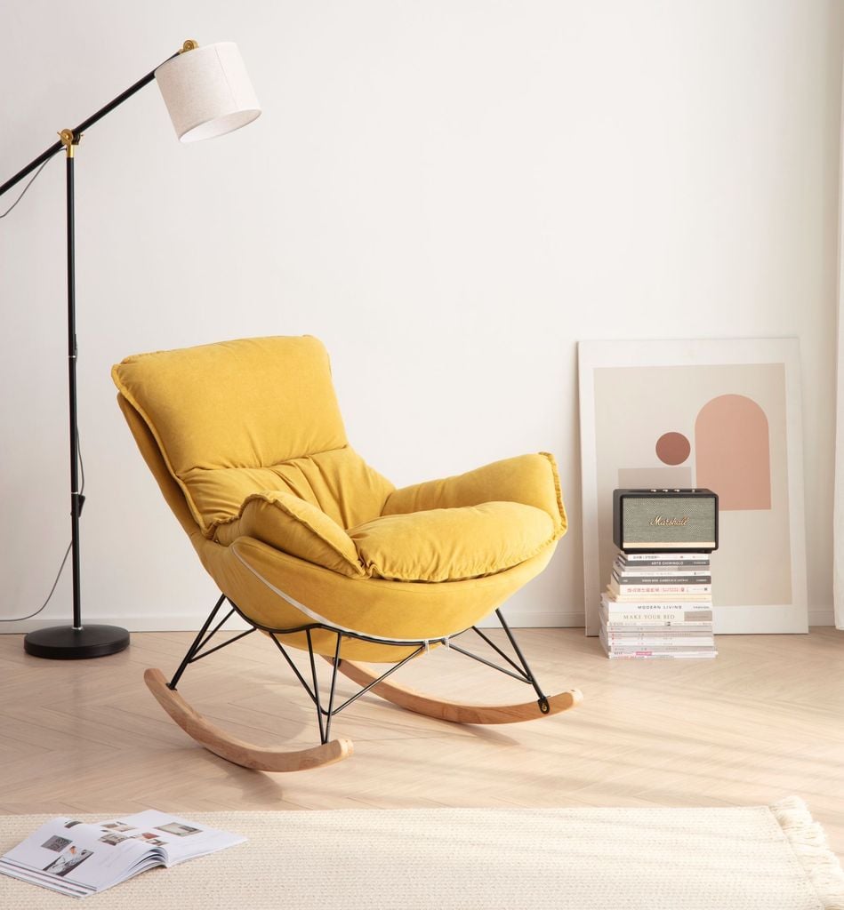 [Order] Ghế lười tôm hùm, ghế sofa đơn thư giãn nguyên khối bập bênh