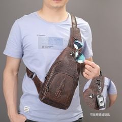 [Order] Túi đeo chéo nam, túi đựng ipad da thật CEC201
