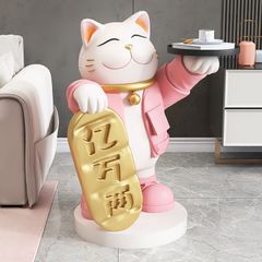 [Order] Tượng decor - mèo thần tài cầm khay