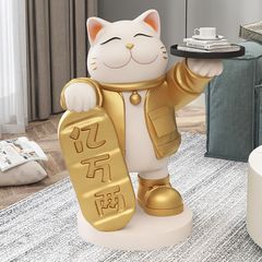[Order] Tượng decor - mèo thần tài cầm khay