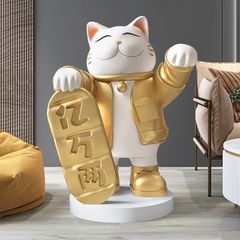 [Order] Tượng decor - mèo thần tài cầm khay