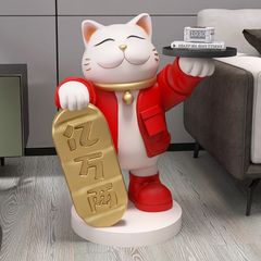 [Order] Tượng decor - mèo thần tài cầm khay