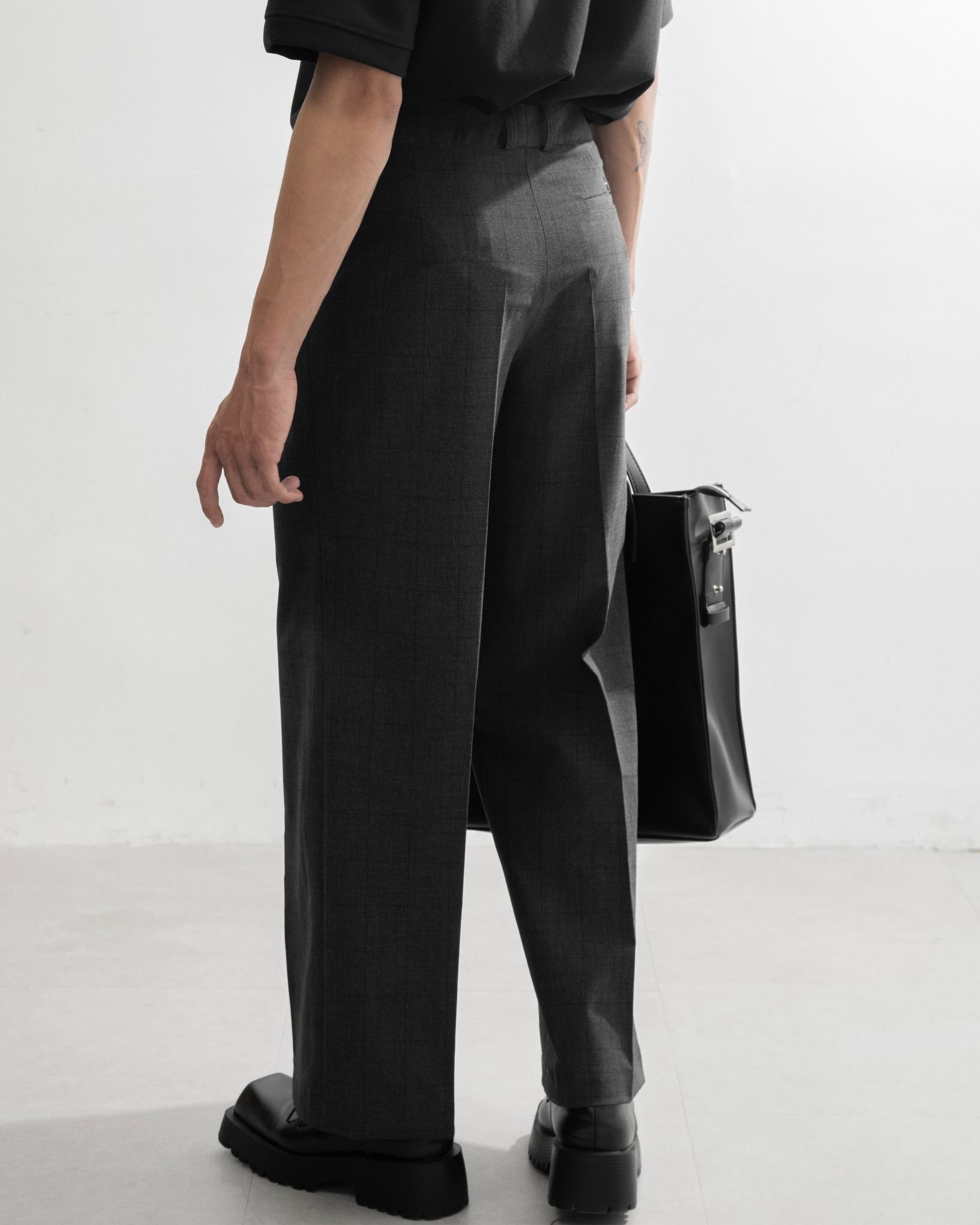 WIDE LEG TROUSERS | XÁM SỌC