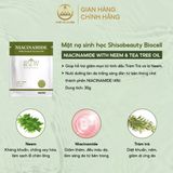  Mặt nạ sinh học SHISO BEAUTY NIACINAMIDE With Neem & Tea Tree Oil giúp kháng mụn, kháng viêm, lành tính 