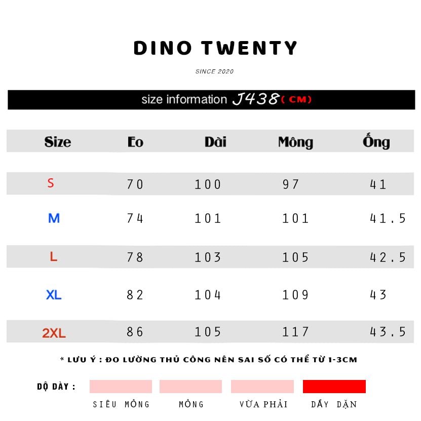  quần jean ống rộng nam nữ DINO TWENTY quần bò ống rộng xu hướng hongkong cổ điển - J438 