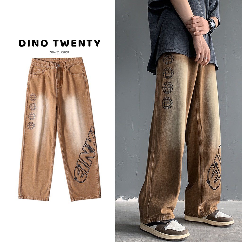  Quần hiphop kiểu Âu và Mỹ DINO TWENTY quần jean ống rộng phong cách cổ điển âu mỹ - J425 
