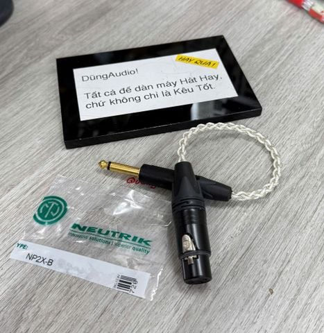  T6-24B3 Adaptor jack 6.3mm ra Male XLR / Female XLR - Thi công với jack Neutrik 