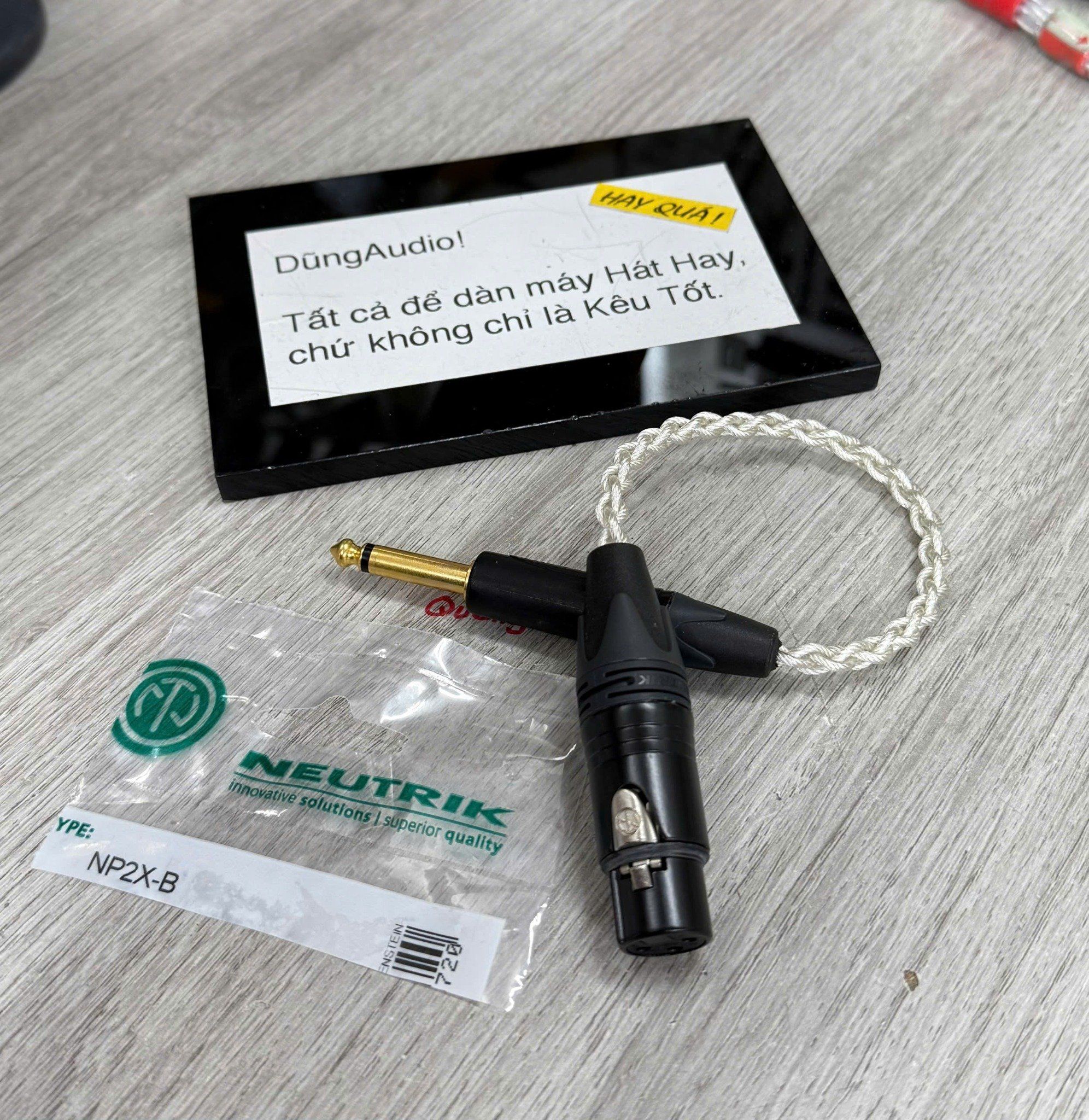 T6-24B3 Adaptor jack 6.3mm ra Male XLR / Female XLR - Thi công với jack Neutrik