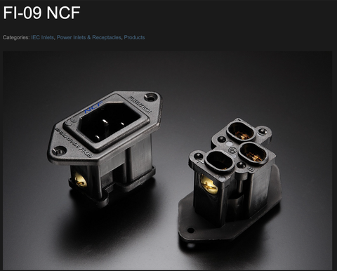  T1-06B Đuôi nguồn Furutech FI-09 NCF (R) IEC INLET 