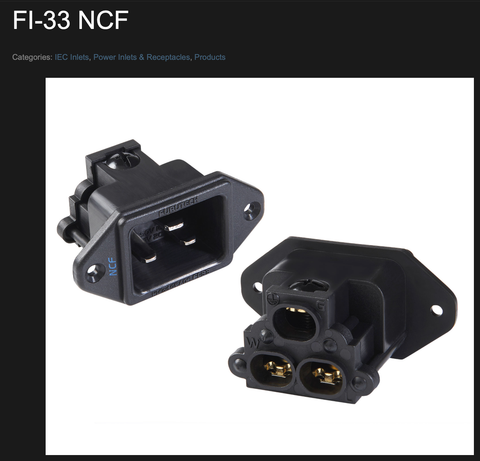  T1-06A​ Đuôi nguồn Furutech FI-33 NCF IEC Inlet 