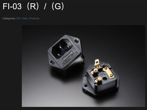  T1-06D​ Đuôi nguồn Furutech FI-03 (R) - Cầu chì 20mm 