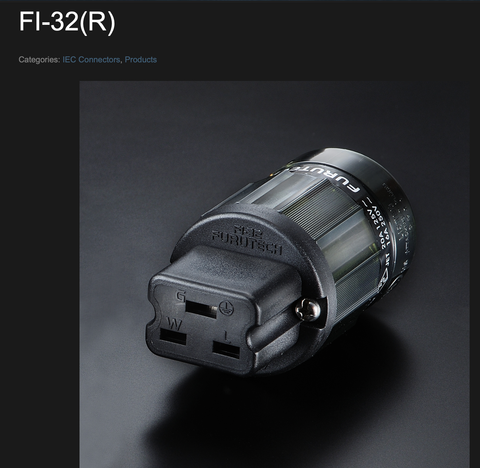  T1-02M​ Jack nguồn Furutech FI-32 (R) Chuẩn C19 - 20A IEC Connectors 