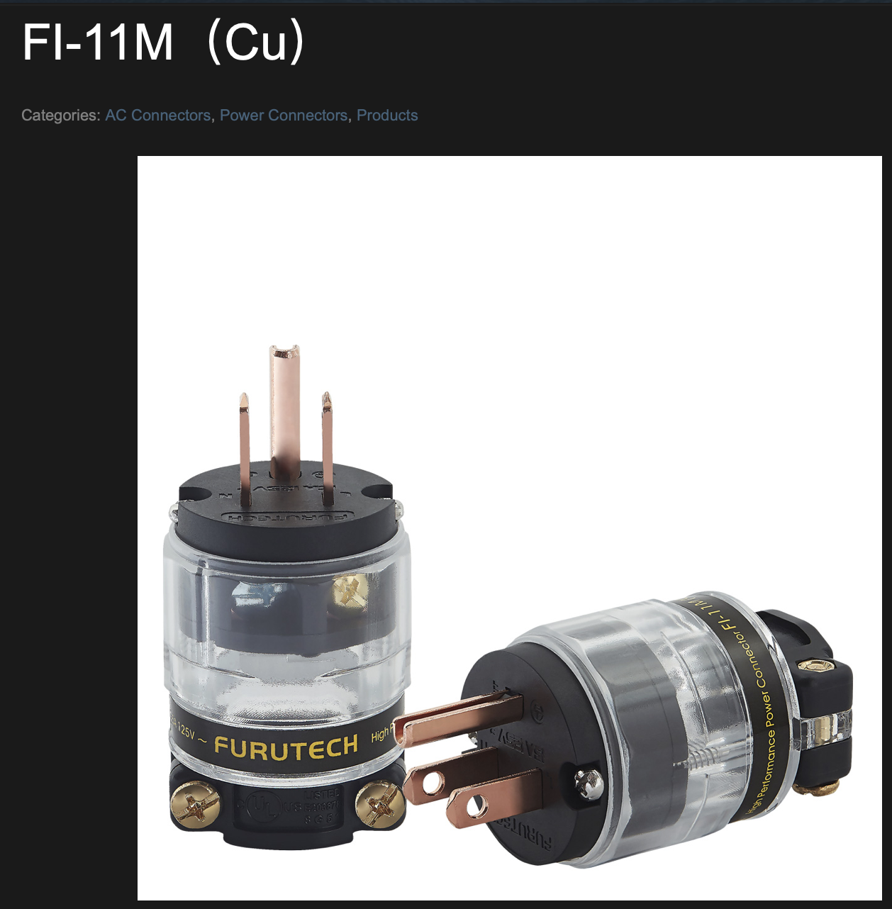 T1-02E Jack nguồn Furutech FI-11 (Cu) / FI-11M (Cu) – Dũng