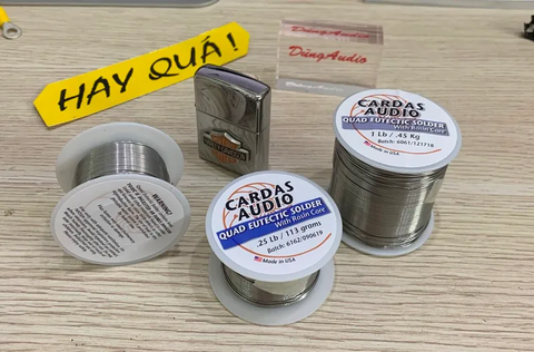  T17-01E Chì thiếc hàn cao cấp có pha bạc - Cardas Quad Eutectic silver Solder - Hết hàng 