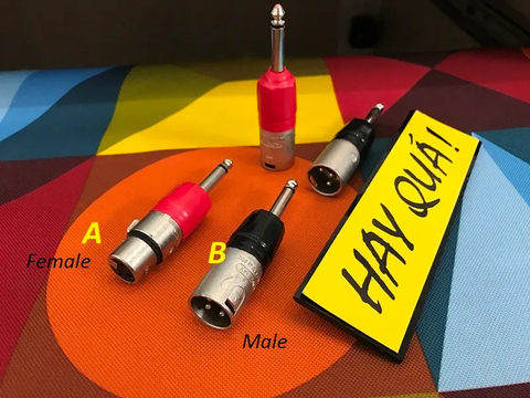  T6-22F Neutrik XLR connectors - 6,3mm Neutrik jack plug 