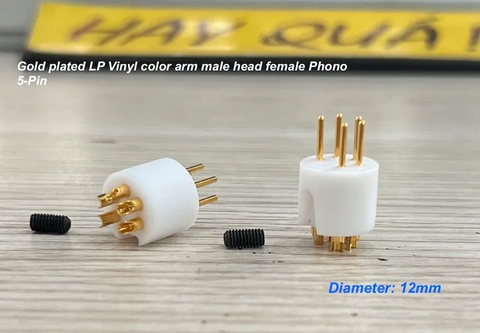  T7-07F Jack đực 5 pin Phono Cardas Gold plated 