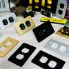 T14-05B​ Mặt nhôm ổ cắm điện dày 5mm - Mặt nhôm anode cho ổ cắm tiêu chuẩn Mỹ