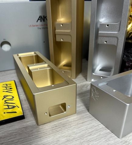  T15-12A4 Vỏ hộp ổ cắm điện đôi rỗng -  Nhôm nguyên khối CNC - H60 