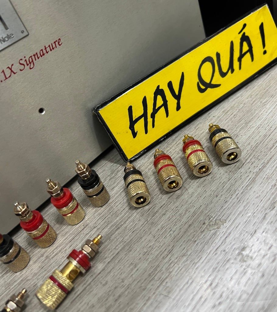 T6-03H Bộ 4 cái cọc loa xịn tháo máy - Speaker binding post