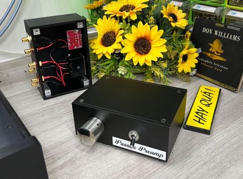  T8-01VA Passive Preamp - RCA 2 vào 1 ra có Volume - Hộp selector line chuyển đổi tín hiệu âm thanh ngõ RCA 