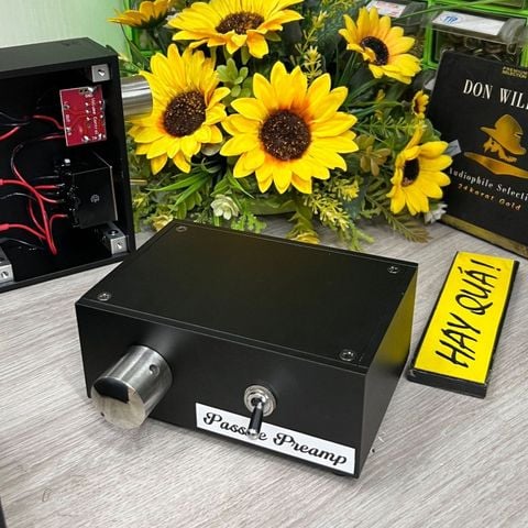  T8-01VA Passive Preamp - RCA 2 vào 1 ra có Volume - Hộp selector line chuyển đổi tín hiệu âm thanh ngõ RCA 