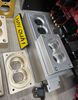 T14-01C Mặt đế nhôm ổ cắm điện anode dày 40mm có rãnh bọng