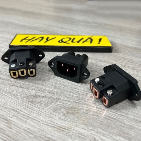 T14-12D​ Đuôi cắm nguồn tiêu chuẩn - Inlet Male Power Plug Socket AC 