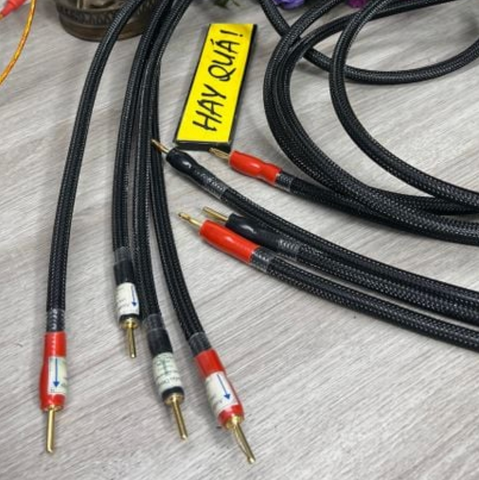  T12-03A​ (Hết hàng) Dây loa silicon đồng mạ bạc - Silver-plated copper conductor speaker cable 