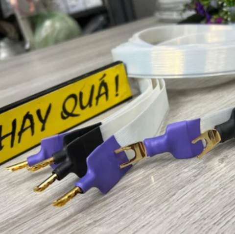  T12-03B​ Dây loa lụa 2XL - Flat Wire - Silver Plated Teflon Wire - Ultra flat speaker cable 