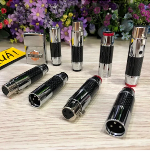  T6-01E​ Jack XLR Carbon Fiber -XLR plug Connector - 4pcs 