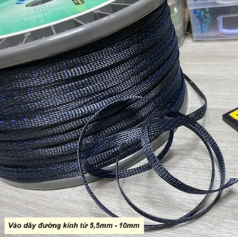  T6-07C Da rắn - Xác rắn - Ống gen lưới nylon luồn dây - 5m 