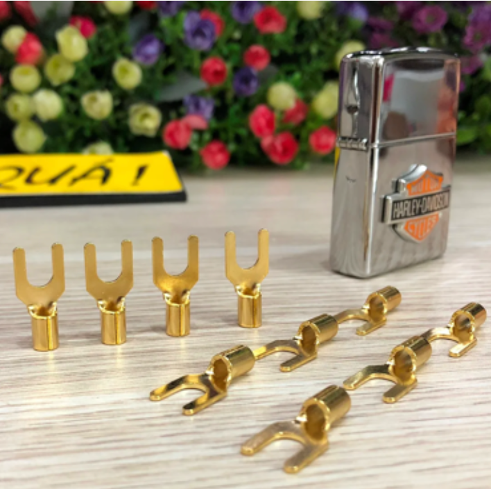 T14-19G (10 cái) Cos dây - Đồng mạ vàng