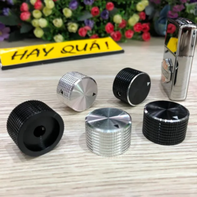T6-17C Núm vặn volume - Núm xoay nhôm hàng nhập khẩu - Hết hàng