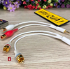 T6-20B​ Jack trung gian 3.5mm ra 2 RCA Female - Adaptor RCA cable - Stereo Male To Dual RCA Female Adaptor