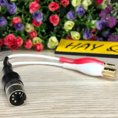  T6-20G​ Adapter Cable - Kết nối trung gian Jack DIN 5 chân to RCA 