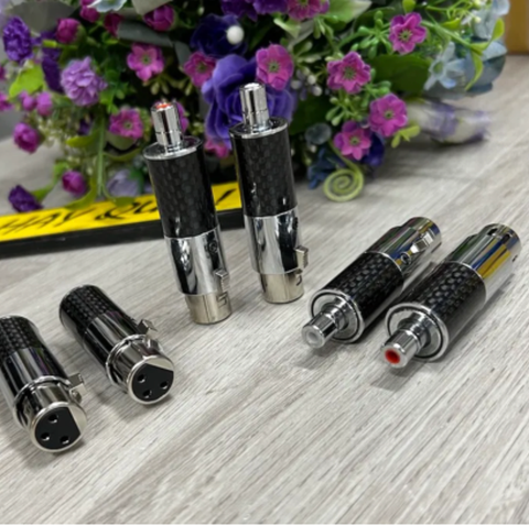  T6-22E1​ Jack chuyển đổi trung gian XLR ra RCA Carbon adaptor - Audiophile 