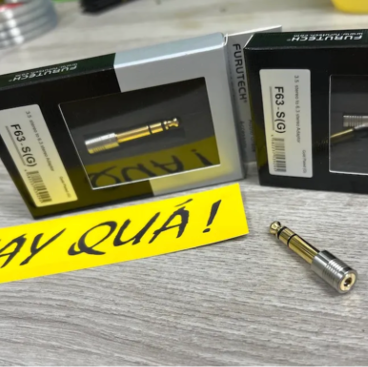 T6-24B Furutech F63-S (G) - Adaptor Headphone Plug Adapter 6.3mm to 3.5mm