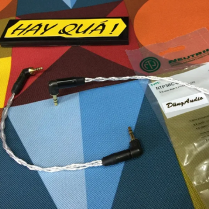 T11-16F​ Dây hai đầu jack 3.5mm đực - Loại cao cấp bạc nguyên chất