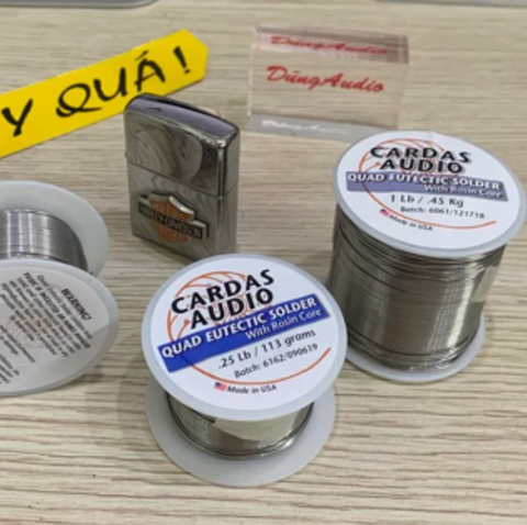  T17 Chì thiếc hàn cao cấp có pha bạc - Cardas Quad Eutectic silver Solder 