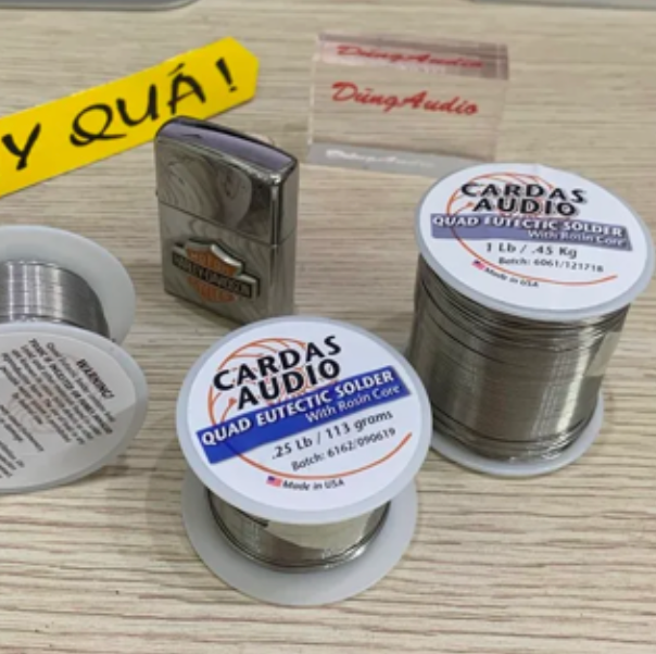 T17 Chì thiếc hàn cao cấp có pha bạc - Cardas Quad Eutectic silver Solder