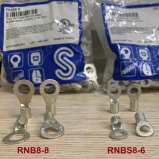T14-19D (10 cái) Đầu cos dây KST RNB 8-8 RNBS 8-6 RNBS 14-6 - Vào được dây loại lớn - Insulated Spade Terminals